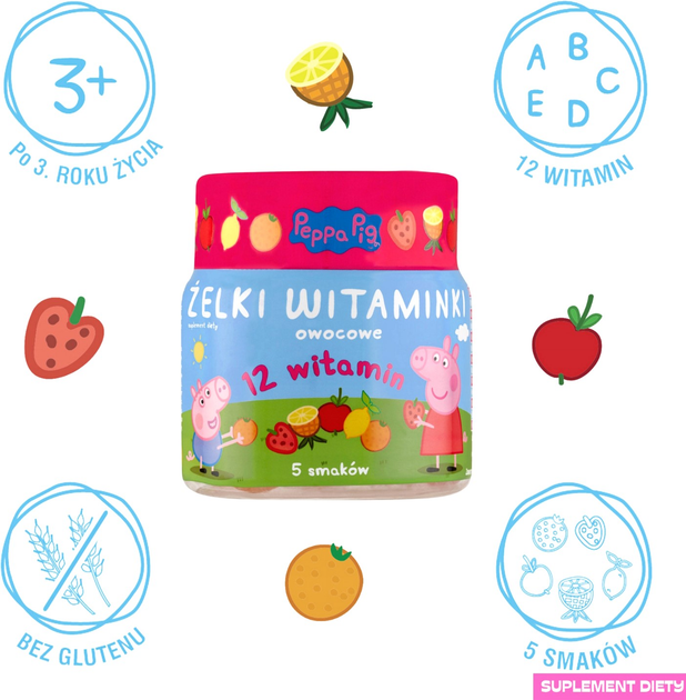 Вітамінний комплекс Domowa Apteczka Peppa Pig Jellies 180 г (5905279654792) - зображення 2