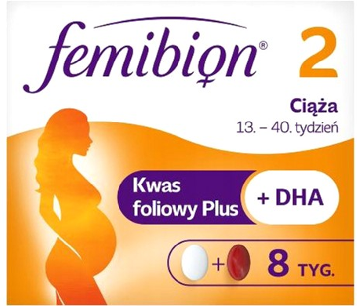 Kompleks witamin i minerałów Procter & Gamble Femibion 2 Pregnancy 56 tabs + 56 caps (5907589874709) - obraz 1