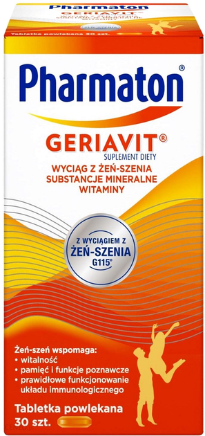 Kompleks witamin i minerałów Opella Healthcare Pharmaton Geriavit 3 x 30 tabs (5902502992904) - obraz 1