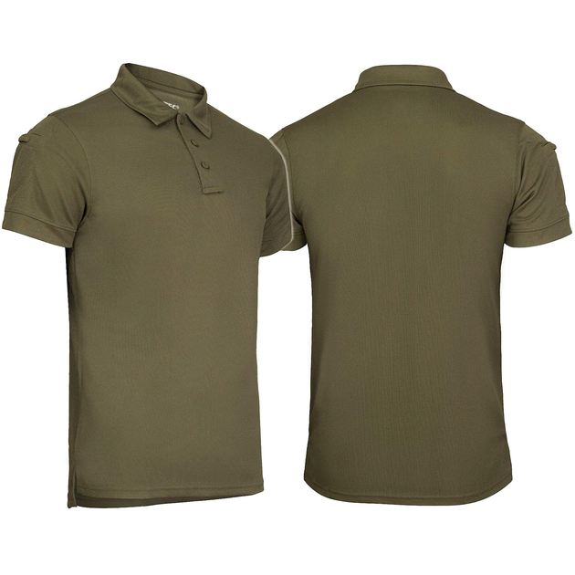 Футболка поло термоактивная MIL-TEC Tactical Polo Quickdry Олива, L - изображение 1