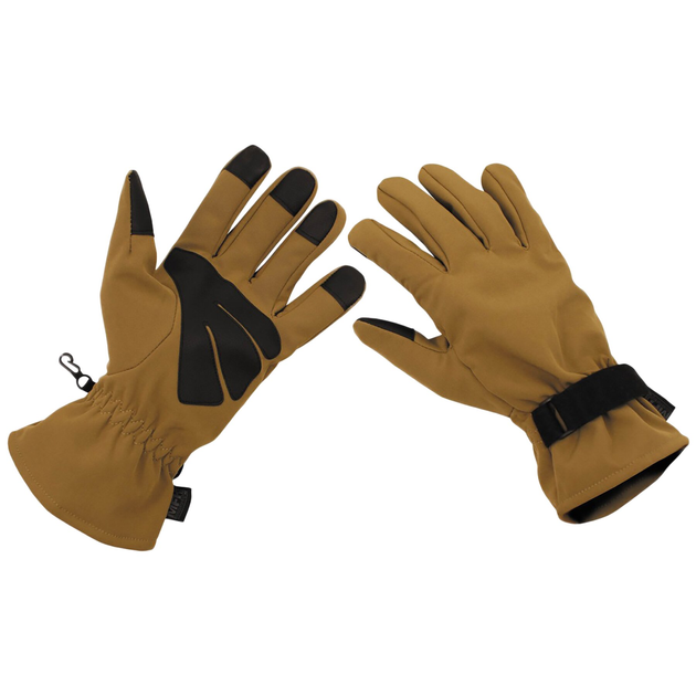 Перчатки сенсорные MFH SoftShell Темный койот, M - изображение 1