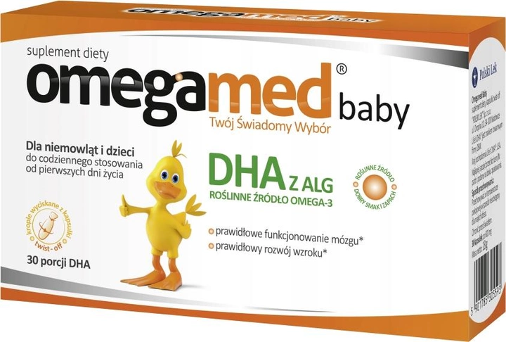 Kwasy tłuszczowe Omegamed Baby DHA od urodzenia 30 caps (5901785305593) - obraz 1