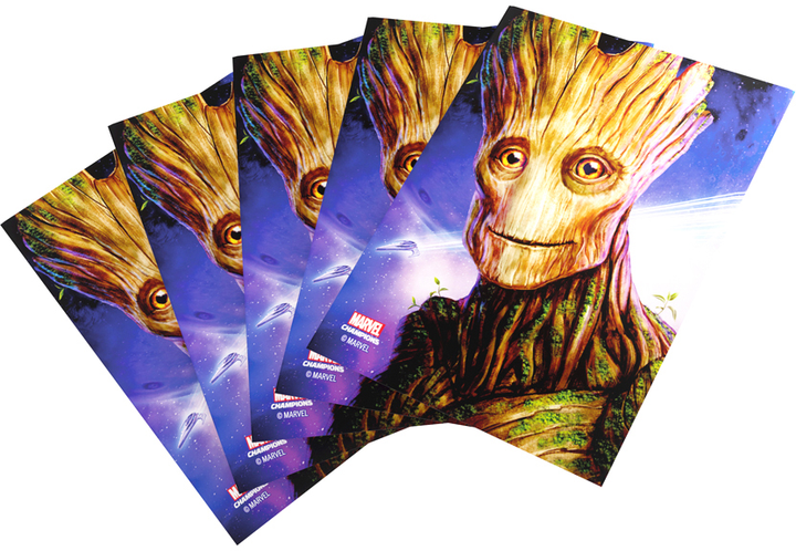 Koszulki na karty Gamegenic Marvel Champions Fine Art Sleeves 66 x 92 mm Groot 50 + 1 szt (4251715410608) - obraz 4