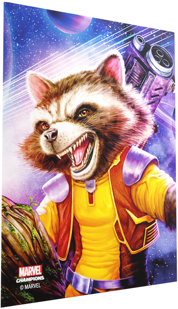 Сорочки для карт Gamegenic до гри Marvel Champions Fine Art Sleeves 66 x 92 мм Rocket Raccoon 50 + 1 шт (4251715410615) - зображення 7
