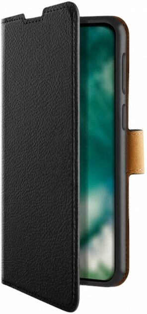 Etui z klapką Xqisit Slim Wallet do Xiaomi Redmi 10C Black (4029948216607) - obraz 2
