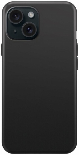 Панель Xqisit Silicone Case для Apple iPhone 15 Plus Black (4029948227467) - зображення 1