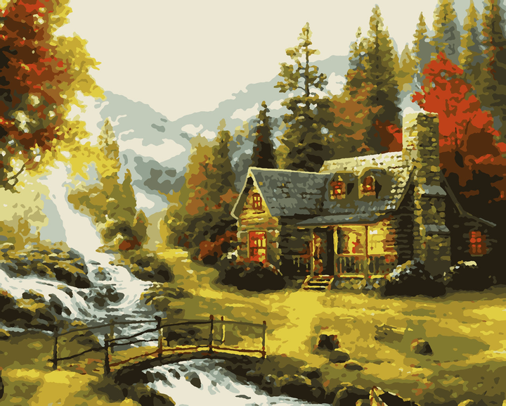 Картина по номерам "Домик в лесу" 40*50 см Artissimo PN8202 – фото ...
