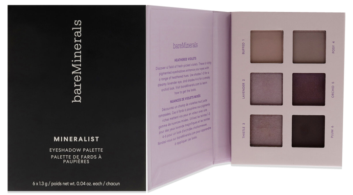 Палетка тіней для повік Bareminerals Mineralist Eyeshadow Palette Heathered 6 x 1.3 г (194248015206) - зображення 1