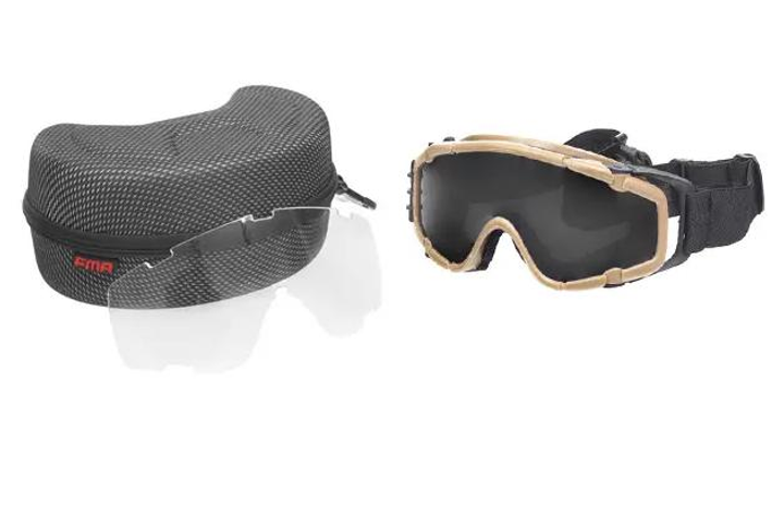 Захисні окуляри маска з вентилятором DARK EARTH, FMA - зображення 2
