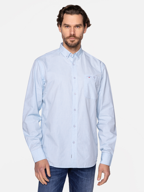 Koszula męska bawełniana Lee Cooper NEW TENBY -LK17 L Błękitna (5904347390655) - obraz 1