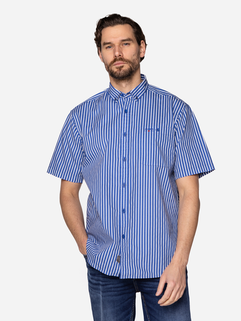 Koszula męska bawełniana Lee Cooper NEW TENBY2-LK42 XL Błękitna (5904347390761) - obraz 1