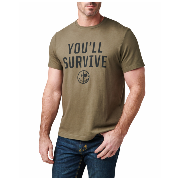 Футболка з малюнком 5.11 Tactical You'll Survive Tee RANGER GREEN M (76154-186) - изображение 1