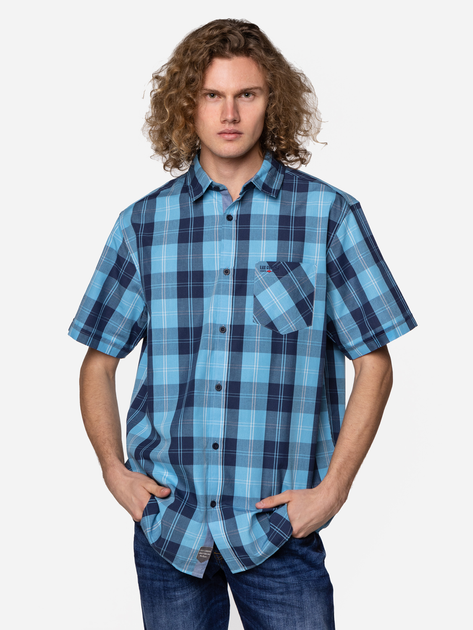 Koszula męska bawełniana Lee Cooper SIL2-5682 M Błękitna (5904347392598) - obraz 1