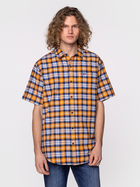 Koszula męska bawełniana Lee Cooper WALTER2-9107 S Pomarańczowa (5904347389772) - obraz 1