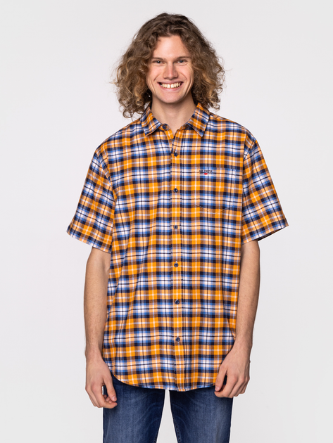 Сорочка бавовняна чоловіча Lee Cooper WALTER2-9107 2XL Помаранчева (5904347389819) - зображення 3