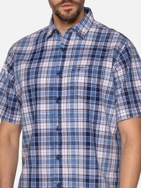 Сорочка бавовняна чоловіча Lee Cooper WALTER2-9149 L Блакитна (5904347389338) - зображення 4