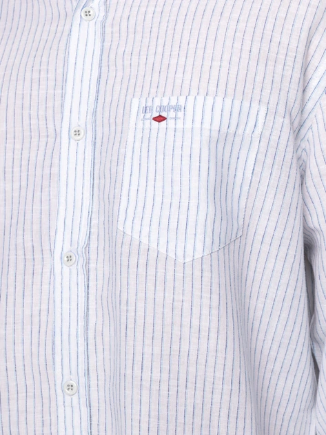 Сорочка бавовняна чоловіча Lee Cooper WILL-9144 L Білий/Голубий (5904347389703) - зображення 4
