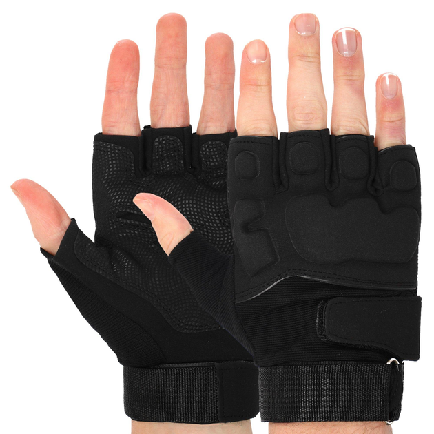 Перчатки тактические с открытыми пальцами BLACKHAWK BC-4380 L Черный - изображение 1
