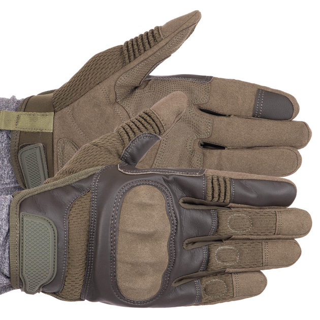 Перчатки тактические с закрытыми пальцами Military Rangers BC-9877 2XL Оливковый - изображение 1
