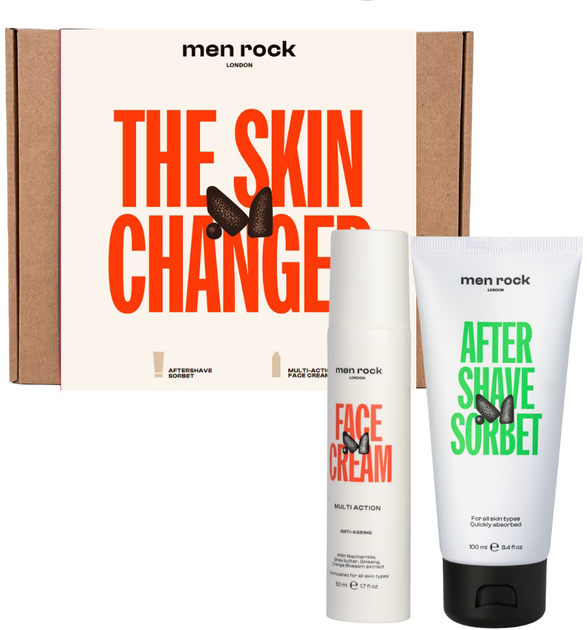 Zestaw do pielęgnacji Men Rock The Skin Changer krem 50 ml + sorbet po goleniu 100 ml (5060796560503) - obraz 1