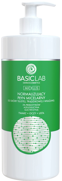 Płyn micelarny BasicLab Micellis do skóry tłustej, trądzikowej i wrażliwej 500 ml (5904639170668) - obraz 1