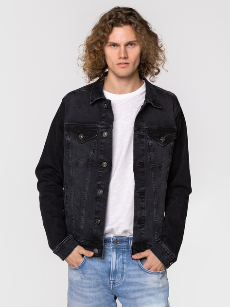 Куртка джинсова чоловіча Lee Cooper MAURO-1223 M Чорна (5904347386351) - зображення 1
