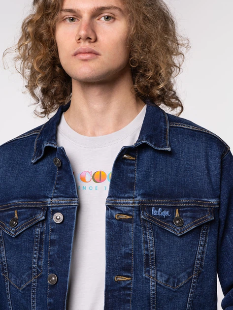 Kurtka jeansowa męska Lee Cooper MAURO-1223 M Granatowa (5904347386313) - obraz 5