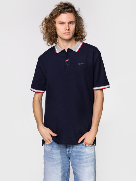 Koszulka polo męska Lee Cooper FALCON-2434 3XL Granatowa (5904347391904) - obraz 2