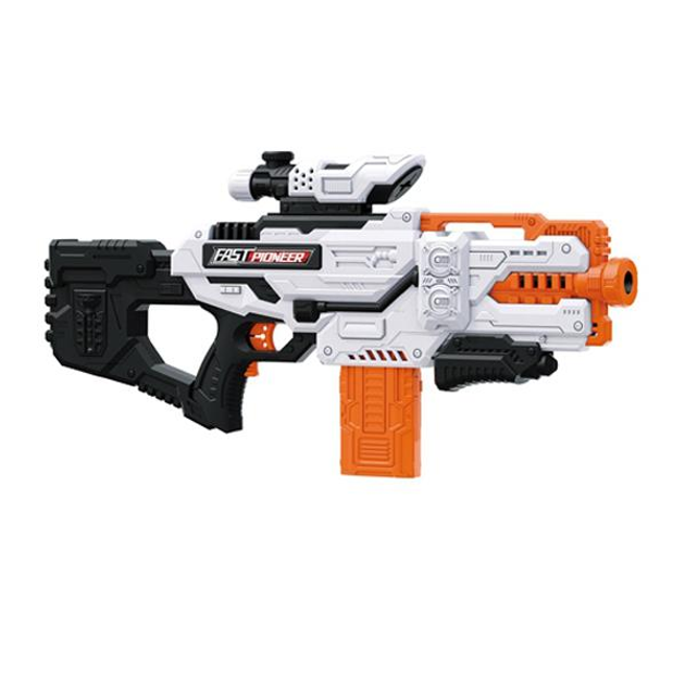 Игрушечный пулемет автоматический на батарейках с мягкими патронами (24 ...