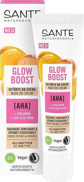 ВВ-Крем Sante Glow Boost с фруктовыми АНА-кислотами 30 мл ...