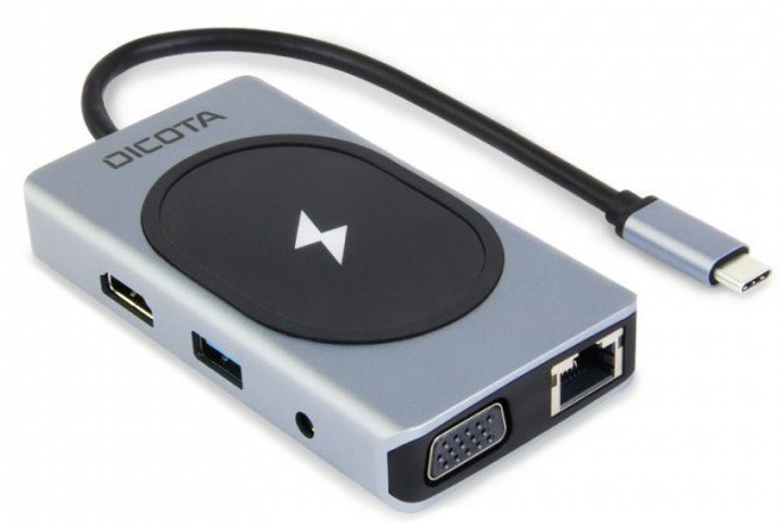 USB-hub Dicota 10w1 3 x USB-Type-A + HDMI + USB-Type-C +  RJ-45 Silver (7640239421363) - obraz 2