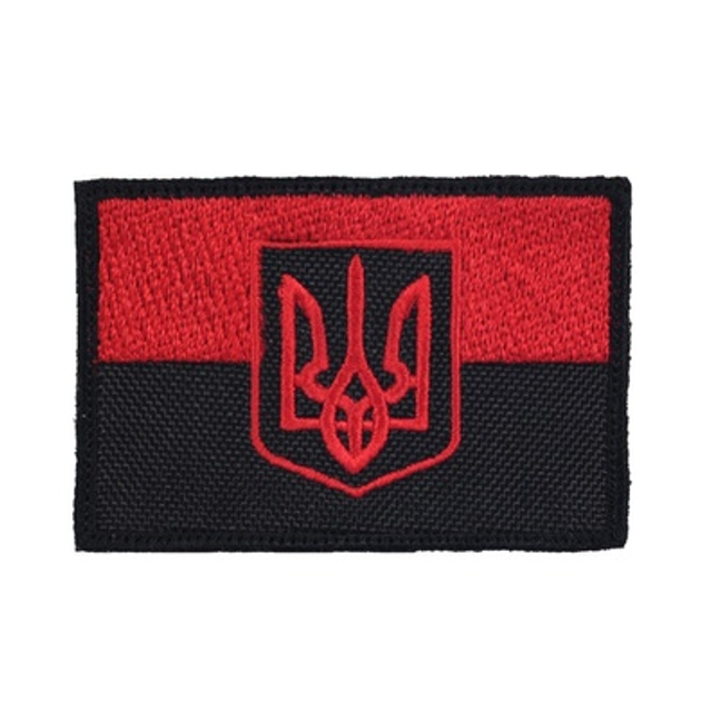Прапор з нашивкою червоний чорний герб M-Tac - зображення 1