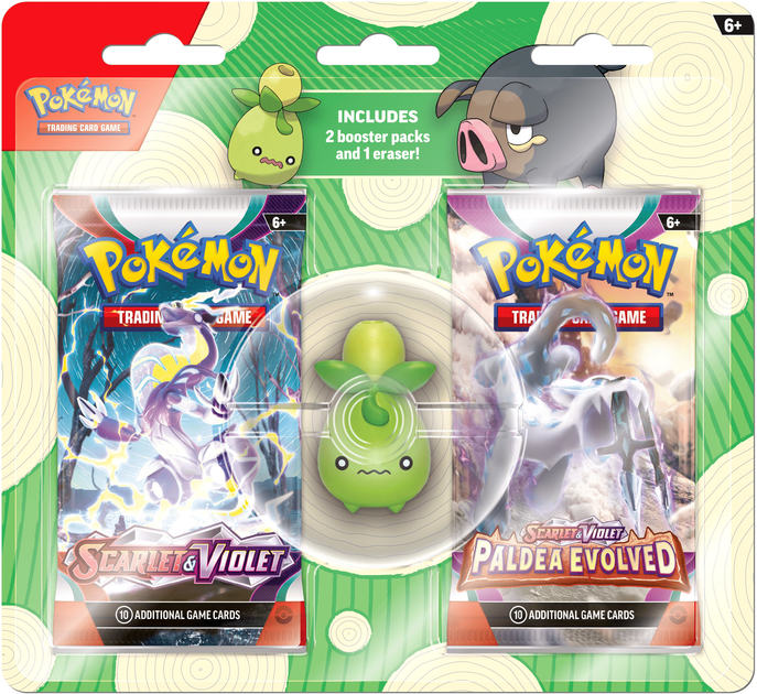 Гральні карти Pokemon Company International Pokémon TCG Back to School Eraser Blister 12 шт (820650872495) - зображення 1