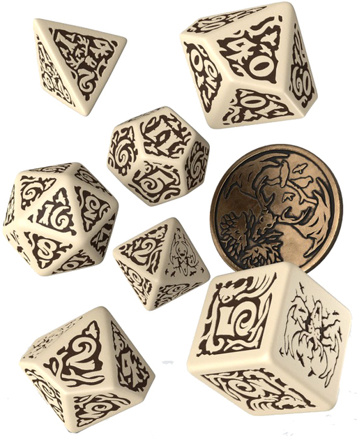 Набір кубиків Q-Workshop The Witcher Лісовик заклинатель ворон + монета (5907699496921) - зображення 1