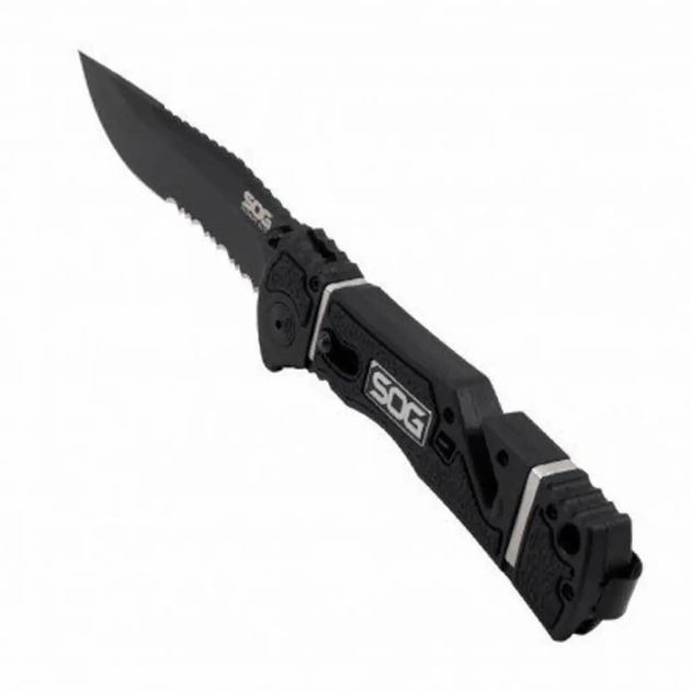 Складной нож SOG Trident Elite, Partially Serrated Чорний - изображение 2