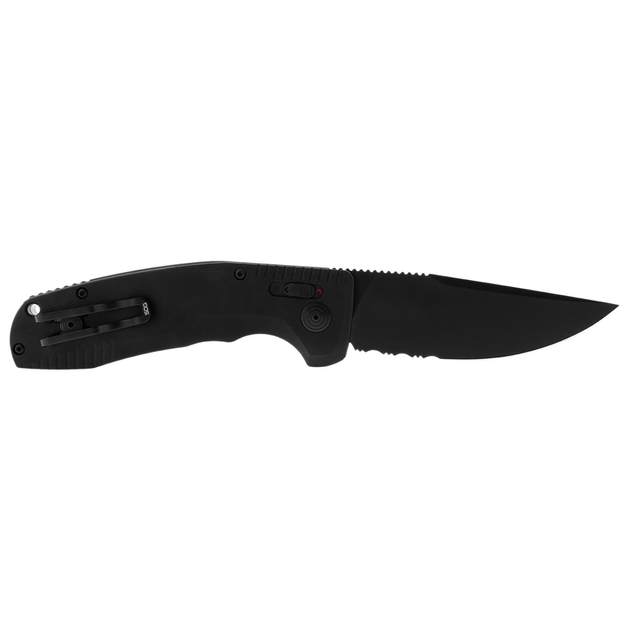 Нож тактический SOG SOG-TAC AU Partially Serrated Чорний - изображение 2