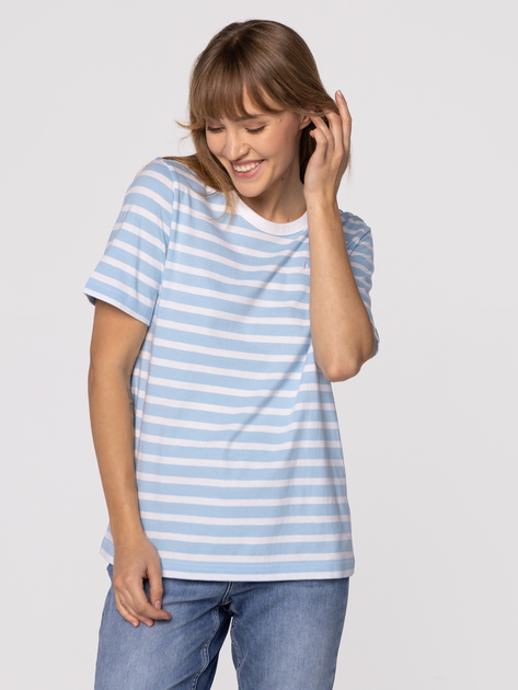 Футболка бавовняна жіноча Lee Cooper KARMEN-1010 XL Блакитна (5904347388904) - зображення 4