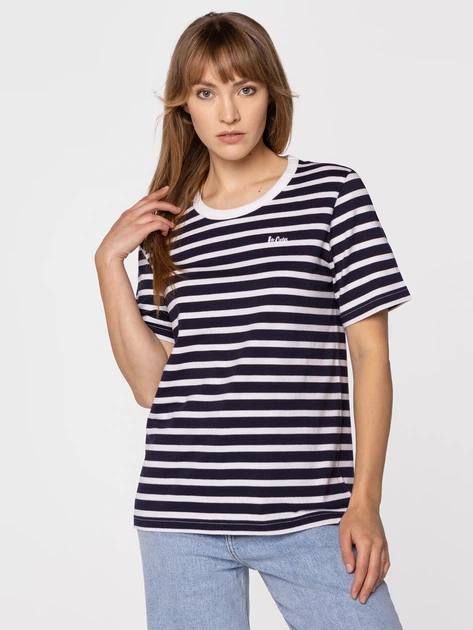 Футболка бавовняна жіноча Lee Cooper KARMEN-1010 M Темно-синя (5904347388935) - зображення 3