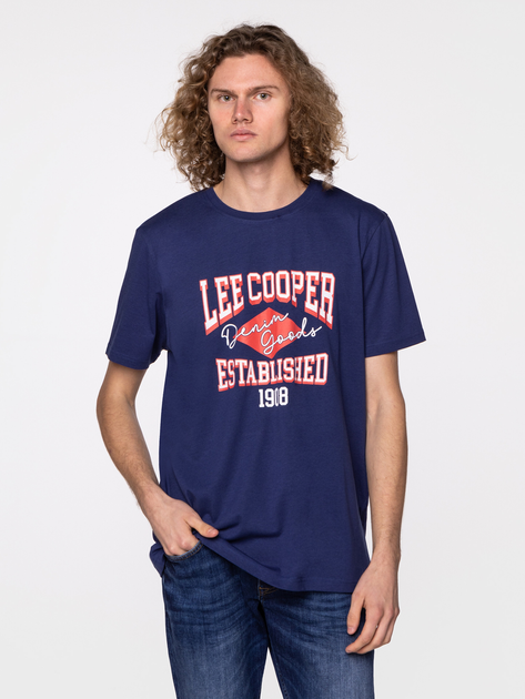 Koszulka męska bawełniana Lee Cooper BRAND5-5010 XL Niebieska (5904347395858) - obraz 1