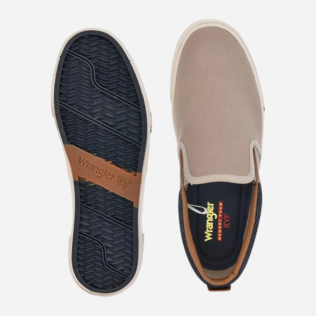 Buty wsuwane męskie Wrangler Valley Low 20241029.32A 43 27.5 cm Beżowe (5400821972589) - obraz 3