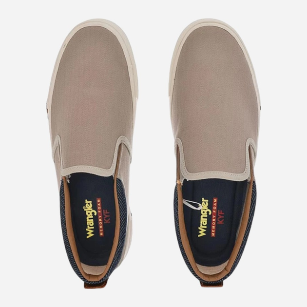 Buty wsuwane męskie Wrangler Valley Low 20241029.32A 43 27.5 cm Beżowe (5400821972589) - obraz 4
