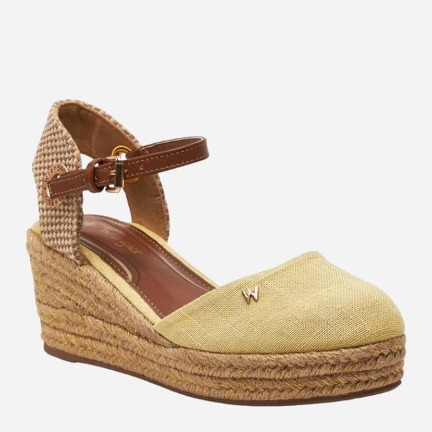 Espadrylle damskie Wrangler Bela Semi Wedge 20241055.85A 40 26.5 cm Jasnożółte (5400821979946) - obraz 2