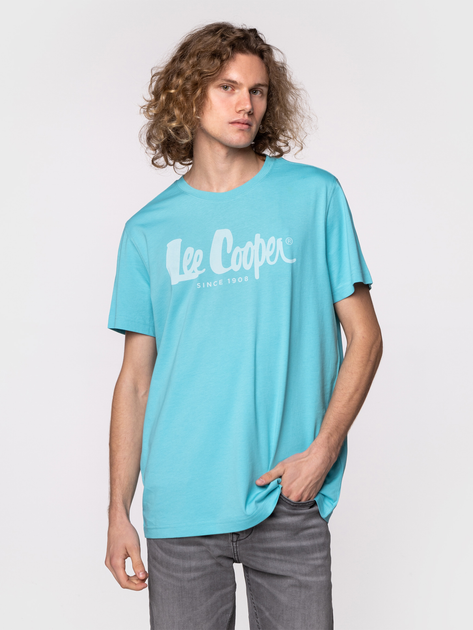 Koszulka męska bawełniana Lee Cooper HERO7 FADE-1010 M Błękitna (5904347388164) - obraz 1