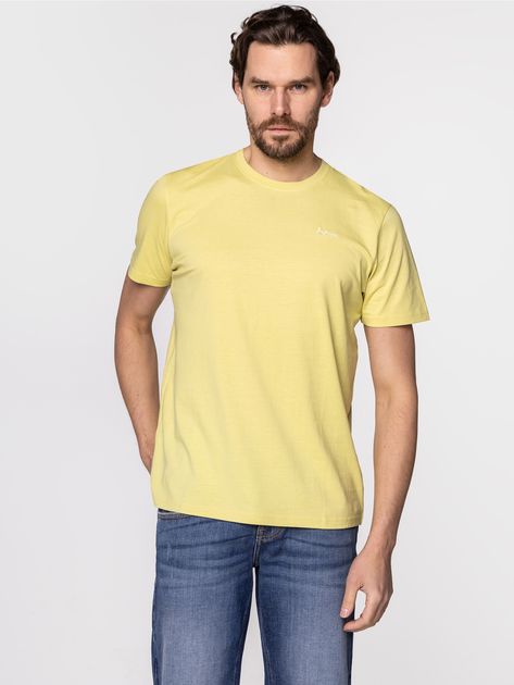 Koszulka męska bawełniana Lee Cooper OBUTCH-875 L Żółta (5904347395087) - obraz 1