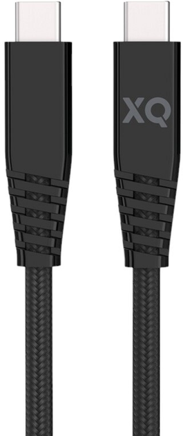 Kabel Xqisit NP E-Mark Cotton Braided USB Type-C - USB Type-C 2 m Black (4029948221434) - obraz 1