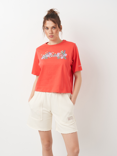 Акція на Футболка оверсайз жіноча Columbia Graphics North Cascades Relaxed Tee 1992081-607 S Помаранчева від Rozetka