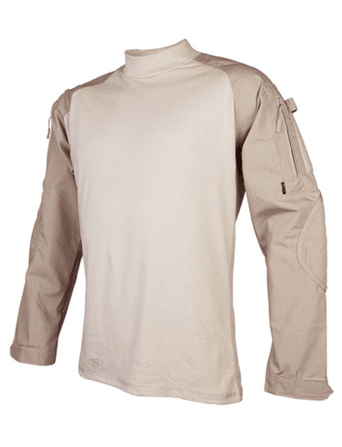 Боевая рубашка Tru-Spec Men's Khaki Tru Combat Shirt 8615 Large Long, Хакі (Khaki) - изображение 1