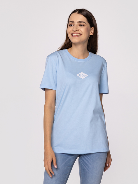 Koszulka damska bawełniana Lee Cooper DIAMOND MINI-2420 XL Błękitna (5904347396329) - obraz 1