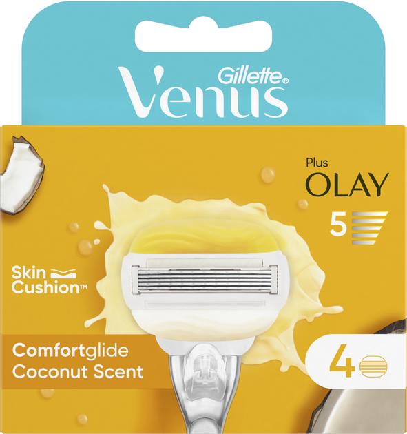 Змінні картриджі для гоління Venus ComfortGlide Olay жіночі з кокосом 4 шт (7702018267651) - зображення 2