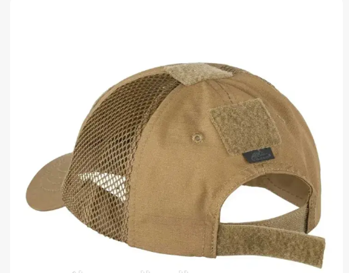 Бейсболка тактична Helikon-tex® з сіткою BBV Vent Cap Rip-Stop Coyote (CZ-BBV-PR-11) - изображение 2